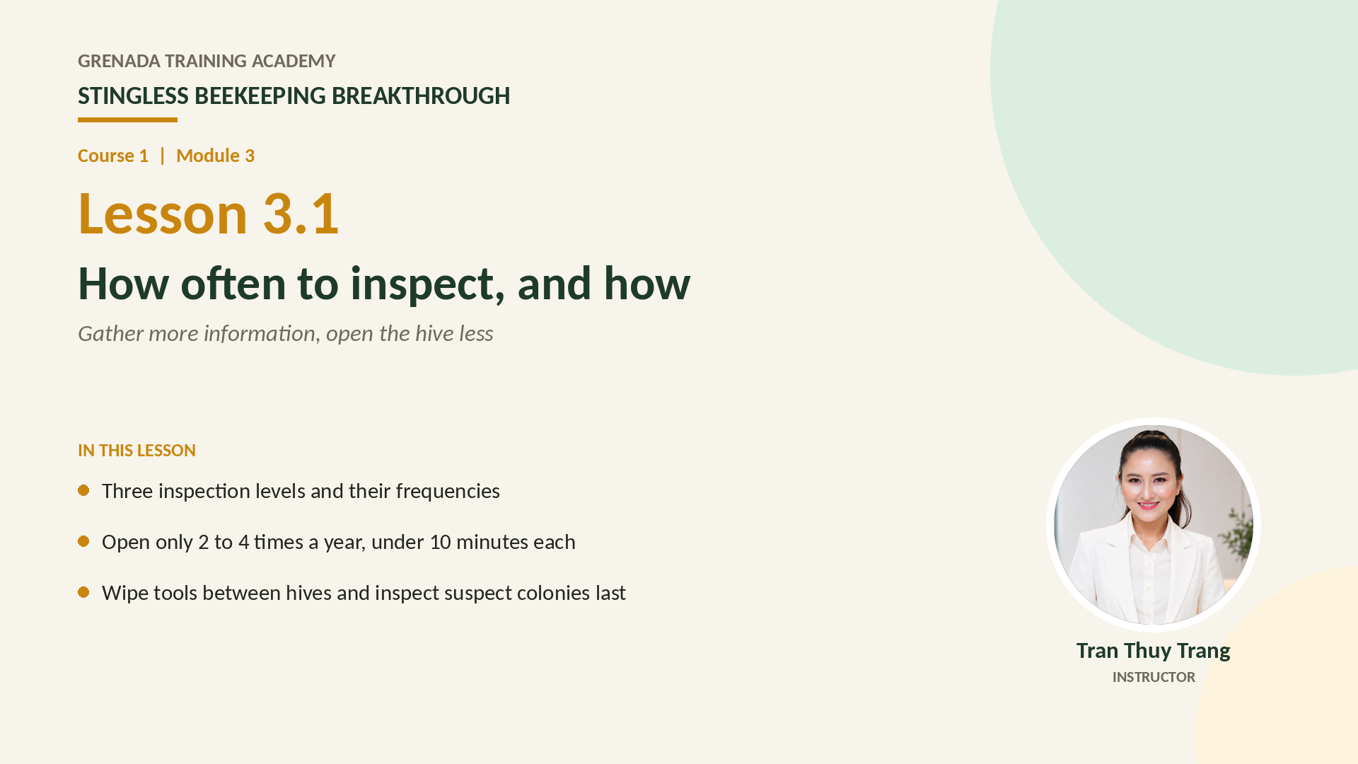 Course 1 - Stingless Beekeeping Breakthrough, Philippine Edition
